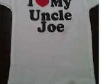 I Love My Uncle Baby Onesie ® Personalized Infant One Piece Nephew Niece