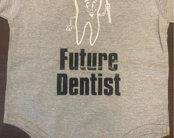 Future Dentist Baby Onesie ® - Body une pièce amusant pour bébé garçon fille