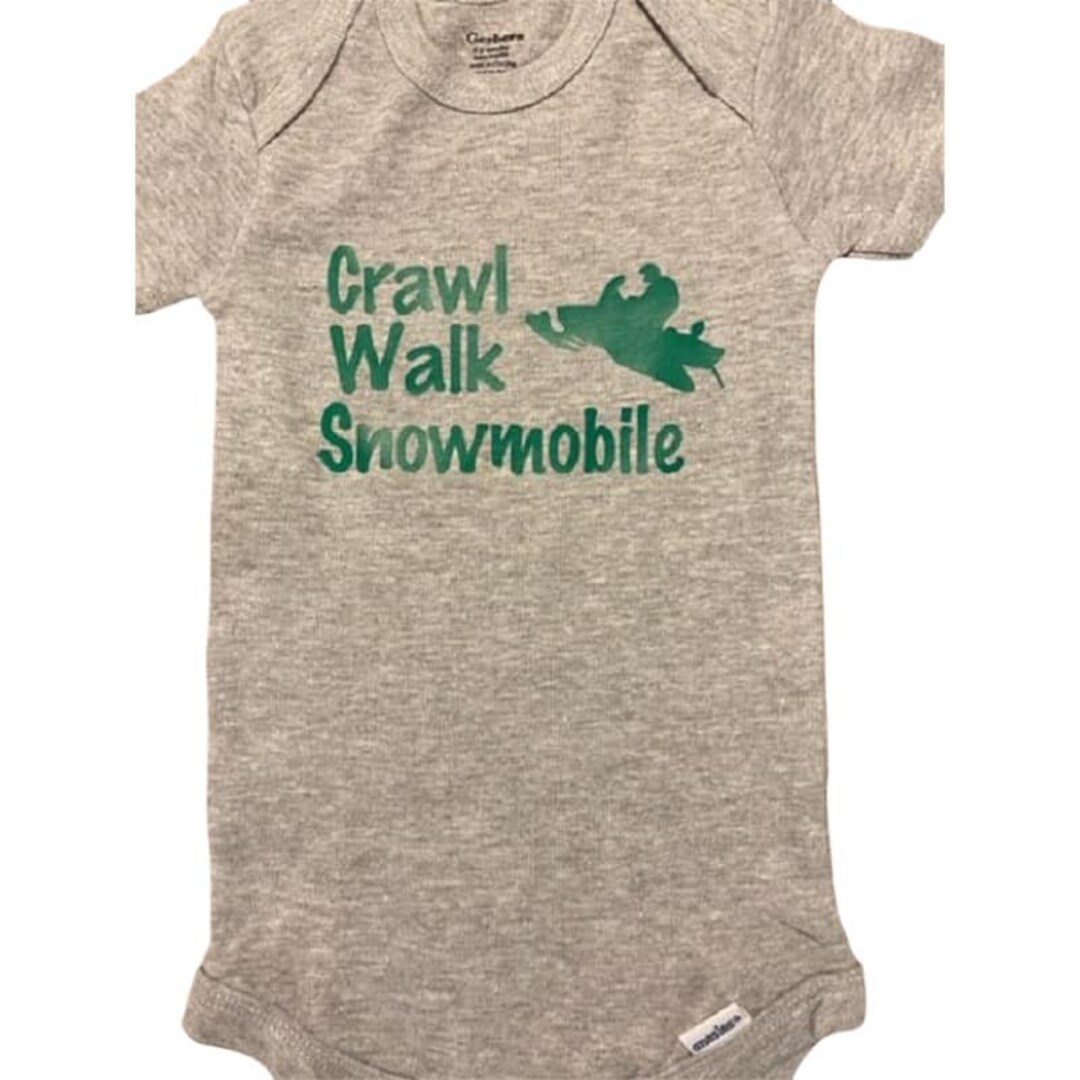 Snowmobile Baby Onesie ® Crawl Walk Snowmobile Infant Etsy
