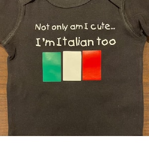 cute italian baby onesie ®  funny Italy infant one piece bodysuit - shower gift - custom clothes clothing - boy girl