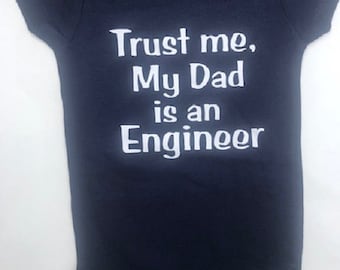 Mono de bebé ingeniero papá ® Divertido mono de una pieza para bebé Regalo para baby shower de papá