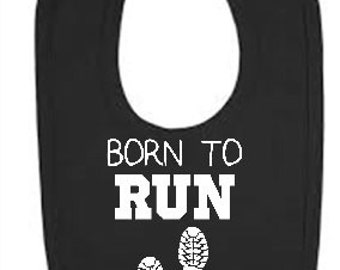 running baby bib - exercise baby bib - running bib - infant running - fitness baby shower - running baby clothes - running baby clothing