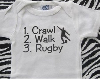 Baby England Rugby T-shirts-Officiel Bébé Filles Rugby T-shirts-papa aime Rugby 