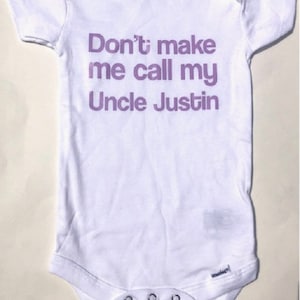 Body personalizado para tío y bebé - mono personalizado para sobrina - mono para sobrino - regalo divertido para baby shower - ropa para niño y niña