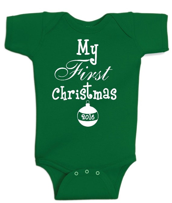 Babys First Christmas My 1st Christmas Bodysuit or Shirt Cyber monday sale First Christmas Outfit Christmas 2015 milestone