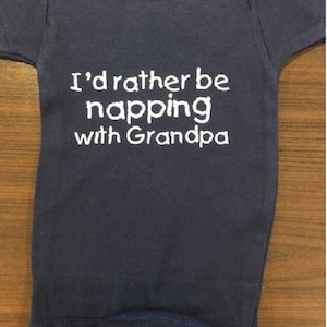 Grandpa&#39;s Napping Buddy Baby Onesie® - Custom Grandchild Name