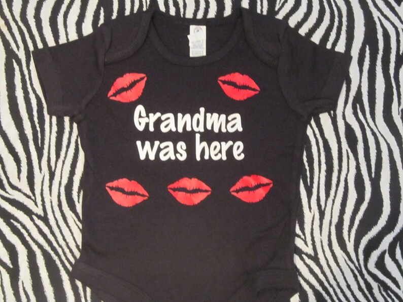 Grandma Was Here Grandma Baby Clothes Grandma Baby Etsy