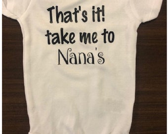 Nana Baby Onesie ®: Lustiger Säuglings-Einteiler-Body - Individuell gefertigtes Geschenk für Großeltern