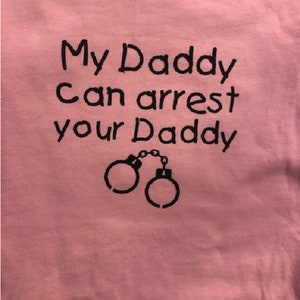 Police baby onesie ® - cop infant one piece bodysuit - boy girl shower gift - officer clothing - arrest your daddy