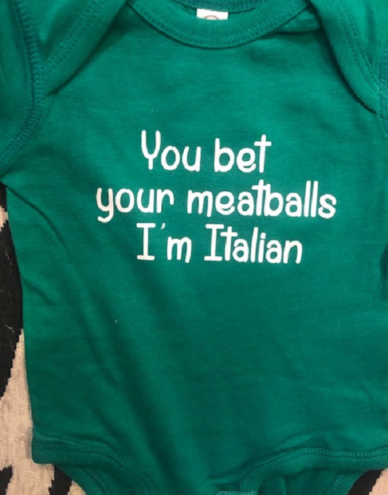 Italian Baby Onesie Italian Baby Clothes Italian Baby Shower Toddler Meatball Shirt Infant