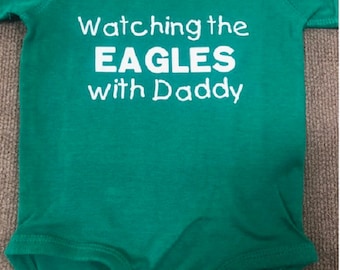 Body de bebé Eagles para niño o niña ® Body de fútbol con estampado de aves Body de una pieza para bebé
