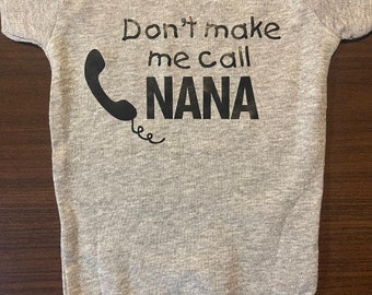 Funny Nana Baby Onesie: Infant Bodysuit One Piece Clothes Clothing Toddler Shirt