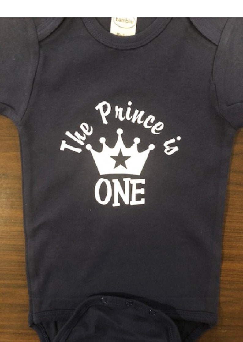 One Year Old Boy Prince Baby Shirt One Year Old Clothes Etsy