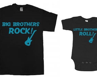 Conjunto de camiseta y mono a juego para hermanos pequeños: ropa para hermanos, regalo