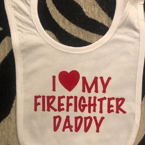 Firefighter Daddy Baby Bib - Hero Gift