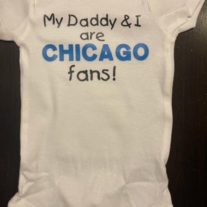 Chicago Baby Onesie: Baseball Football Infant One Piece Sports fan Bodysuit - Shower Gift