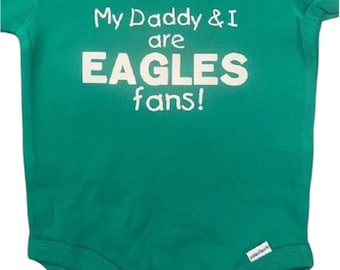 Eagles Baby Onesie ® Daddy's Little Birds Fan Football Infant Bodysuit Shower