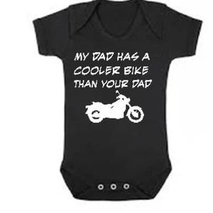Biker Bike Dad Baby Onesie ® Motorcycle Infant Boy One Piece Girl Bodysuit