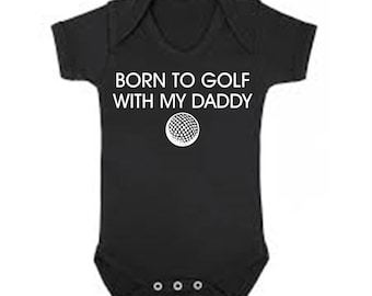 Body bébé golfeur amusant une pièce par Born to Golf Daddy Baby Onesie ®