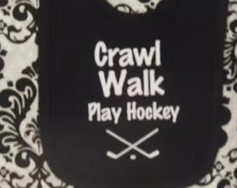 Hockey Baby Bib: Future Sports Player, Boy Girl Clothes Clothing Shower Gift