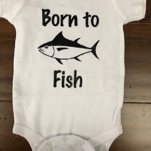 Born to Fish Baby Strampelanzug: Angel Body Duschgeschenk