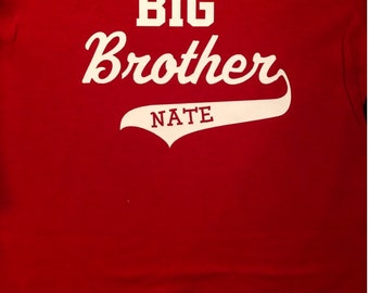 personalized Big Brother shirt, big brother shirt with name, new big brother shirt, personalized Big Brother tshirt, big brother tops