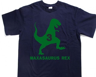 custom t rex  shirt - T-Rex dinosaur shirt - boys t-rex shirt - dinosaur shirt name - custom dinosaur tees - personalized t-rex