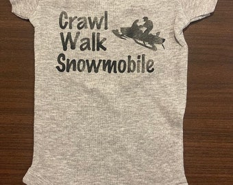 Snowmobile Baby onesie ® Crawl Walk Infant One Piece Bodysuit