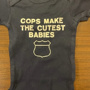 Police baby onesie ® Cop infant bodysuit - officer shower gift one piece - boy girl clothes clothing - Daddy hero
