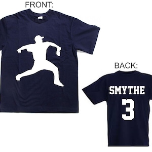 Personalized Baseball Shirt: Custom Name & Number Boys Toddler Kids Youth Tee