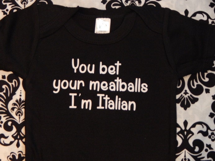 Italian Baby Clothes Italian Baby Shower Toddler Meatball Etsy