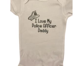 Police Officer Daddy Baby Onesie ® Hero Infant One Piece Bodysuit Shower Gift
