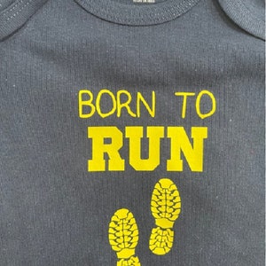 Born to Run Baby Onesie ® - Future Runner Infant Bodysuit Jogger Runner One Piece