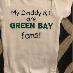 Green Bay Baby Onesie ® Football Little Fan Daddy Bodysuit Infant One Piece