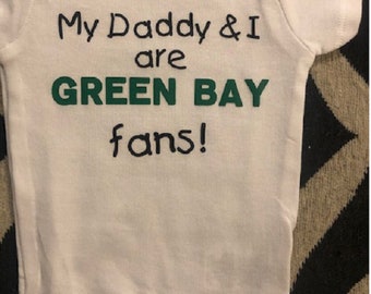 Green Bay Baby Onesie ® Football Daddy Bodysuit Infant One Piece Toddler Shirt