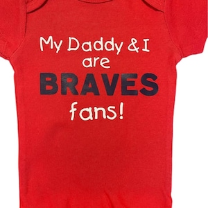 Braves baby onesie ® - Atlanta infant bodysuit one piece outfit - baseball clothing clothes - Born a fan