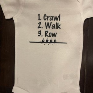 Rowing Baby Onesie: Crawl Walk Row, Future Crew