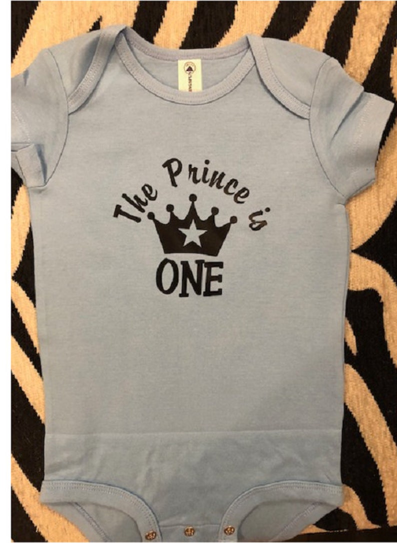 One Year Old Boy Prince Baby Shirt One Year Old Clothes Etsy