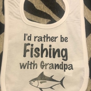 Opa Angeln Baby Lätzchen: Personalisiertes Großvater Geschenk