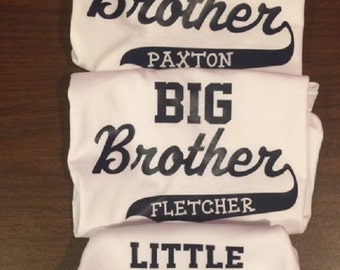 Brother shirt set - Custom brother shirts - Biggest big and little brother - Personalized brother shirts - Brother shirts with name