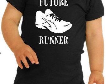 camisa de corredor futuro - traje de bebé corredor futuro - regalos de corredor para mujeres - ropa de corredor de bebé - ropa de corredor de bebé - corredor infantil