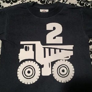 Dump truck birthday shirt - custom birthday tee with age - dump truck boys shirt - dump truck boys tshirt - dump truck kids shirt
