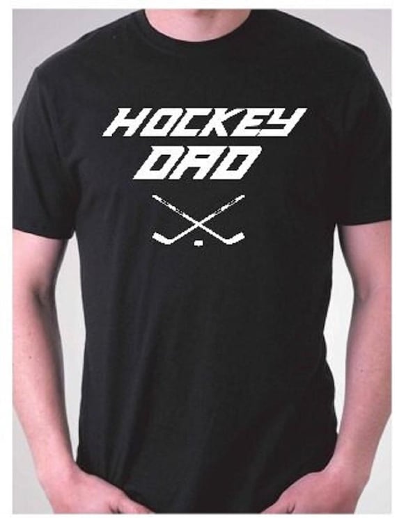 Hockey Dad Shirt T-Shirt Tee Clothes Clothing Adult Men's Hockey Stick Puck