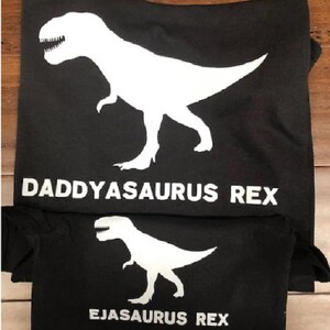 Daddy dinosaur matching shirts - T-rex father son dino t-shirts - adult toddler youth kids set - father's day
