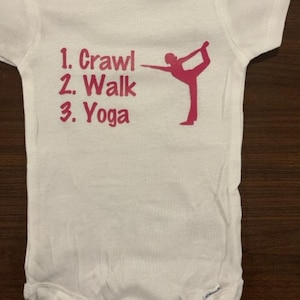 yoga baby onesie ®- infant clothes clothing - shower gift for instructors - one piece bodysuit - clothes clothing