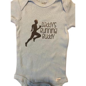 Daddy&#39;s Running Buddy Baby Onesie: Jogger Infant Bodysuit