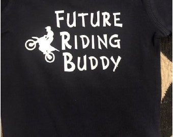 Dirt Bike Baby Onesie ®: Future Riding Buddy Infant One Piece Bodysuit