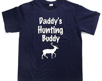 Daddy's Hunting Buddy T-Shirt: Personalized Funny Kids Toddler Youth Boy Girl Hunter Tee