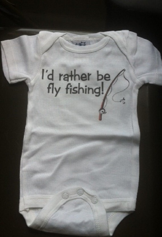 Fly Fishing Baby Onesie ® Fishing Toddler Shirt Fishing Baby
