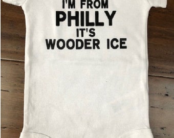 Funny Philadelphia Baby Onesie: Infant Philly Bodysuit One Piece Shower Gift